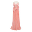 Dalila Pink Backless Asymmetrical Ruched Maxi Dress