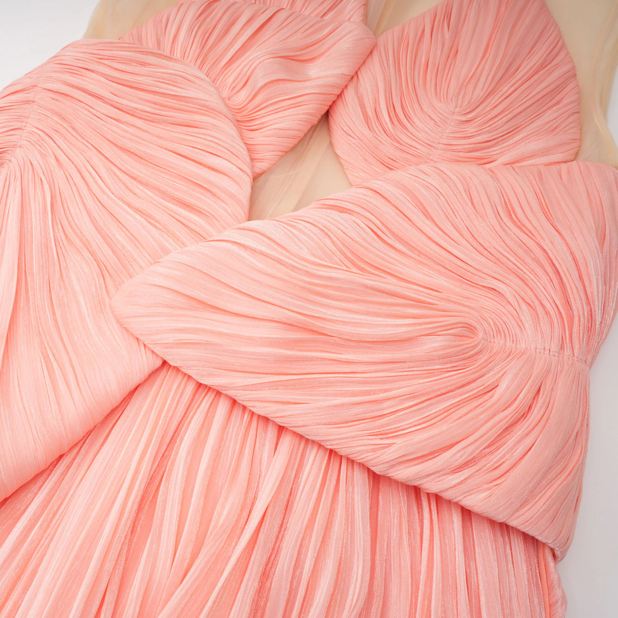 Dalila Pink Backless Asymmetrical Ruched Maxi Dress