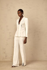 Dallas Blazer & Trousers Set Rhinestone & Wide Leg