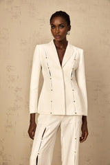 Dallas Blazer & Trousers Set Rhinestone & Wide Leg