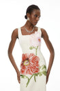 Damaris White Flora Embroidered Maxi Dress