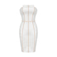 Danica silver bandage mini dress