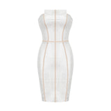 Danica silver bandage mini dress