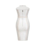 Danica silver bandage mini dress