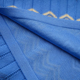 Daniela blue zigzagdesign knit top  skirt matching set