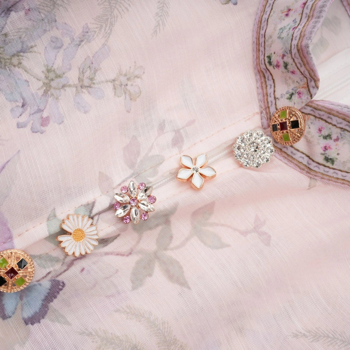 Daniela Mini Dress Light - Pink Floral Print & Belted Waist
