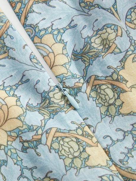 Danielle Midi Dress - V Neckline - Bishop Sleeve - High Waist - A Line - Boho Style