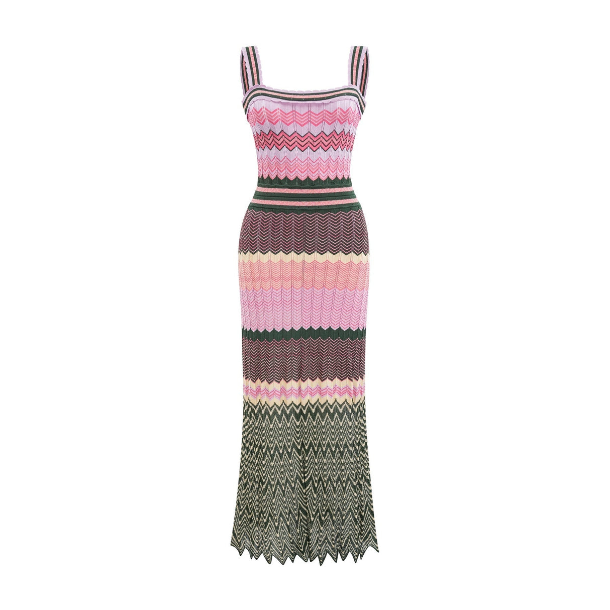 Daphné contrastcolor knitted midi dress