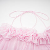 Darcy pink strapless semisheer top