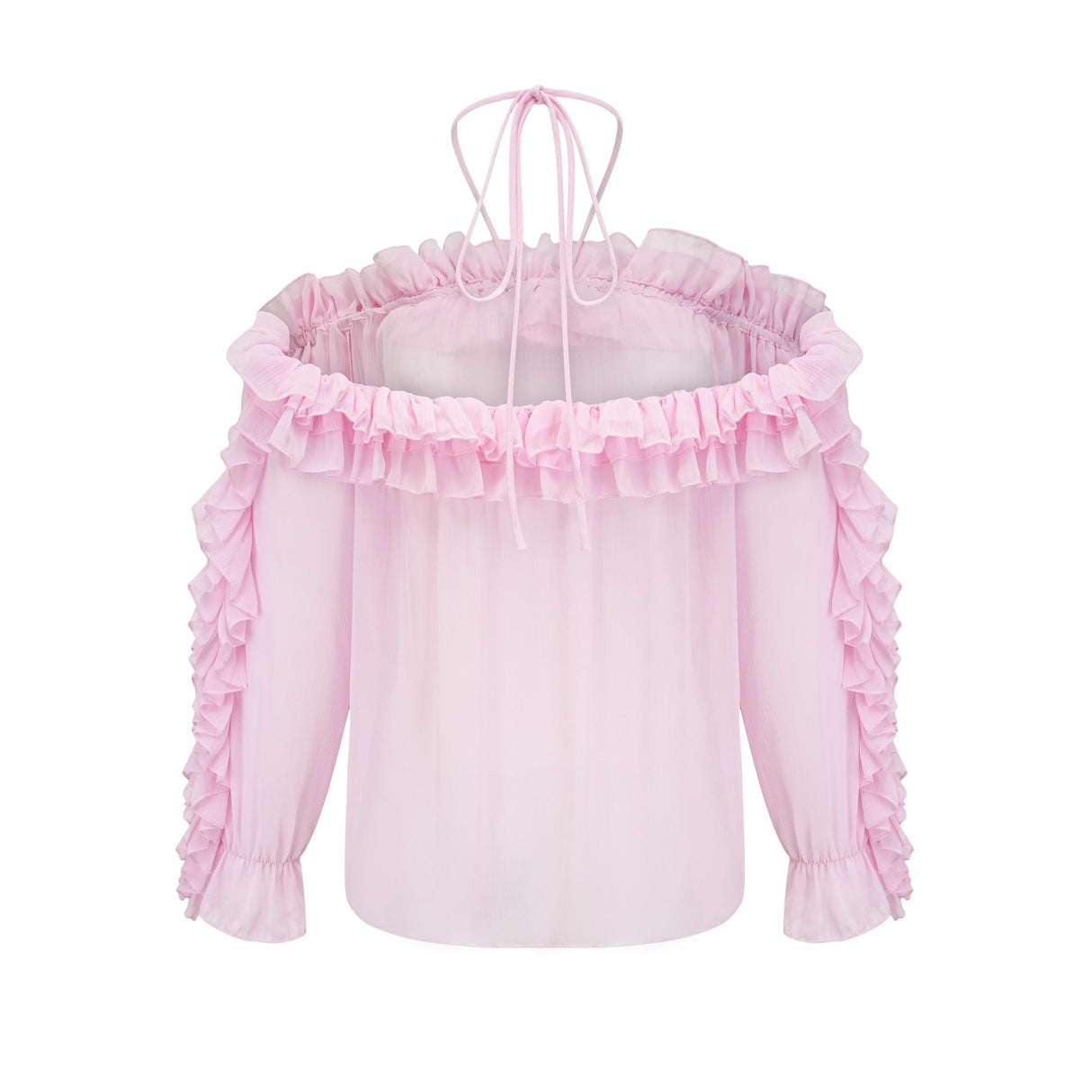 Darcy pink strapless semisheer top