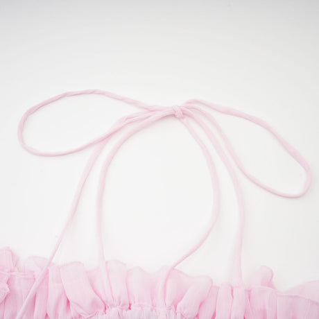Darcy pink strapless semisheer top