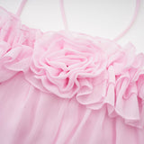 Darcy pink strapless semisheer top