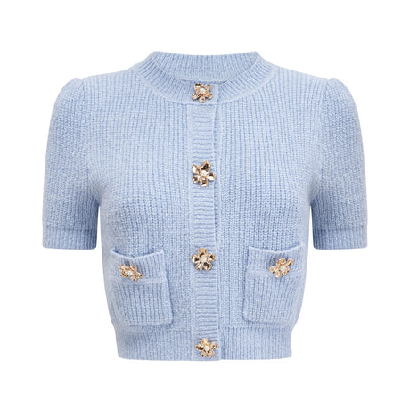 Daria Blouse & Skirt - Stretch Knit - Crew Neck - Short Sleeves - Front Patch Pockets