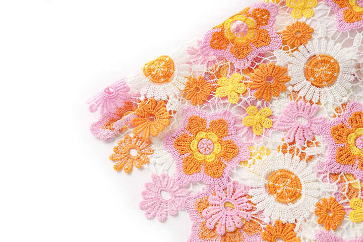 Daria Floral Lace Midi Skirt - High - Waisted Fit - Intricate Embroidery and Scalloped Hem