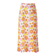 Daria Floral Lace Midi Skirt - High - Waisted Fit - Intricate Embroidery and Scalloped Hem