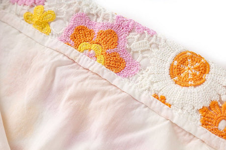 Daria Floral Lace Midi Skirt - High - Waisted Fit - Intricate Embroidery and Scalloped Hem