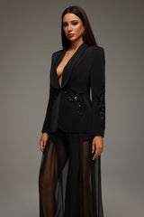 Dayana Black Sequin Maxi Dress