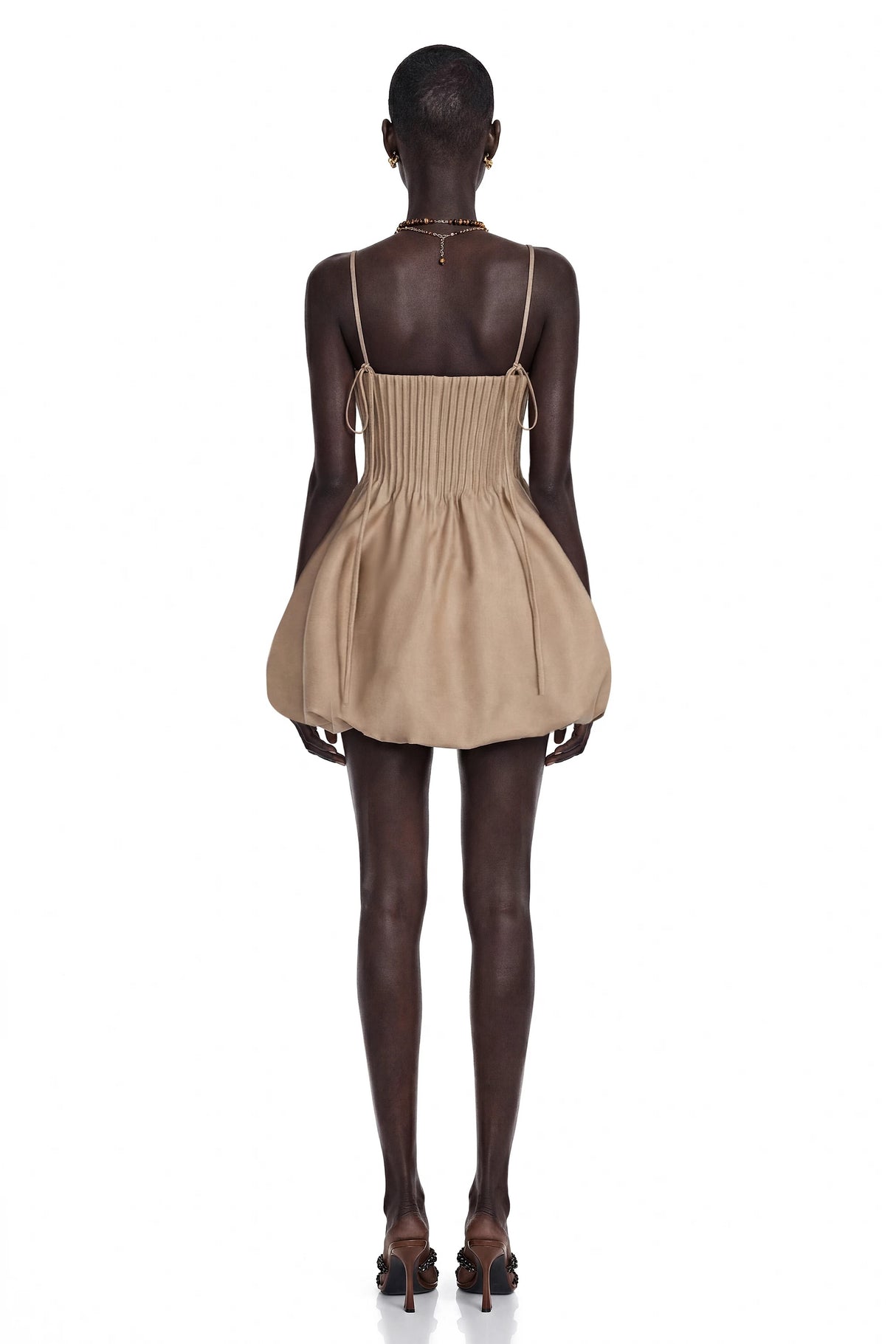 Deborah Champagne Sweetheart Pleated Mini Dress