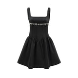 Delia embellished flared dress