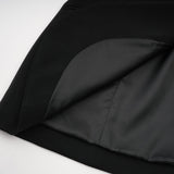 Delphine black embellished jacket  trousers matching set
