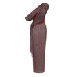 Delphine ribbondesign corset maxi dress in Brown