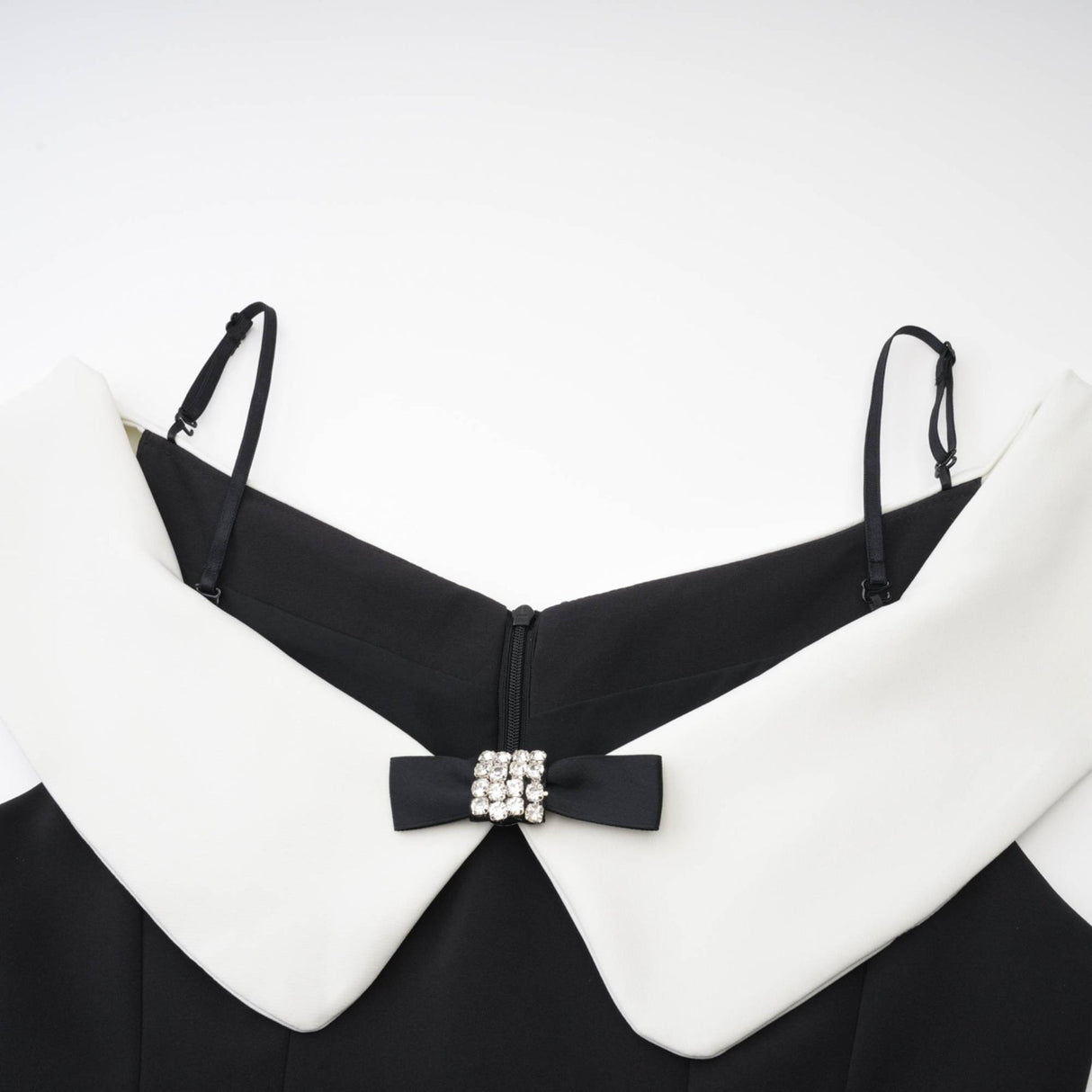 Deniece offtheshoulder black mini dress