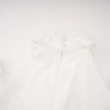 Déotille White Asymmetrical Ruched Mini Dress