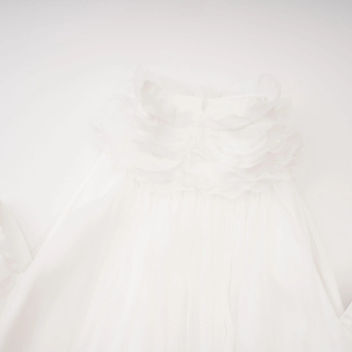 Déotille White Asymmetrical Ruched Mini Dress