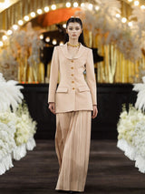 Diana Blazer Dress - Tailored Silhouette - Decorative Buttons - Flap Pockets - All - Day Comfort