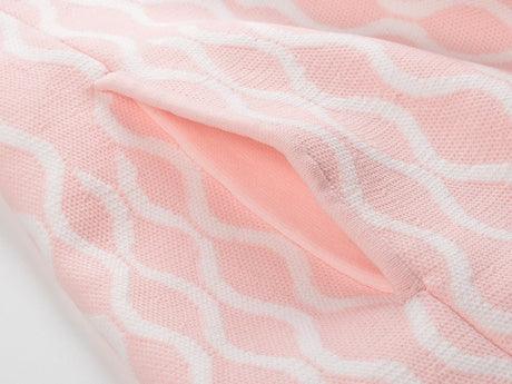 Diana Dress - A - Line Silhouette - Abstract Wavy Pattern - Tailored for Hourglass Shape - Square Neckline