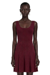 Diane Burgundy Beading Embellished Ruffled Mini Dress