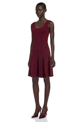 Diane Burgundy Beading Embellished Ruffled Mini Dress