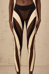 Diane High - Waisted Leggings – Stretch Fit – Color Block – Slim Cut – Panelled – Sporty & Chic – Trendy Athleisure