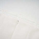 Diletta Maxi Dress - Strapless Sleeveless Design - Off - The - Shoulder Style - Pleated with Ruffled - Cut Trim - Rear Zip Fastening