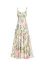 Diletta White Floral Maxi Dress for Women