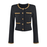 Elena Jacket & Skirt Black Sequin Tweed Set