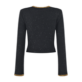 Elena Jacket & Skirt Black Sequin Tweed Set