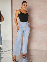 Domenica Bodysuit - Neckline: Spaghetti Strap - Waist Line: Natural (mid Waist) - Fit Type: Slim Fit - Fabric Elasticity: High Stretch