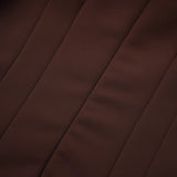 Donatella Midi Dress Brown Twill Asymmetrical Full Skirt Silver - tone Hardware