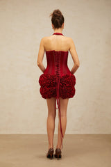 Dorotea Lace - up Top - Halterneck - Sleeveless - Open back - Bodycon design