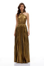 Dorothy Gold Halterneck Pleated Maxi Dress