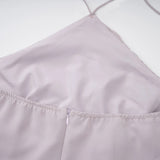 Doux Purple Ruffled Trim Pleated Mini Dress