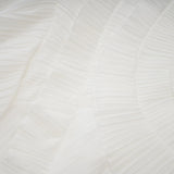 Doux White Ruffled Trim Pleated Midi Dress