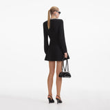 Dress - A - Line Silhouette - Tailored Fit - Sparkling Embellishments - Jewelled Pocket Accents