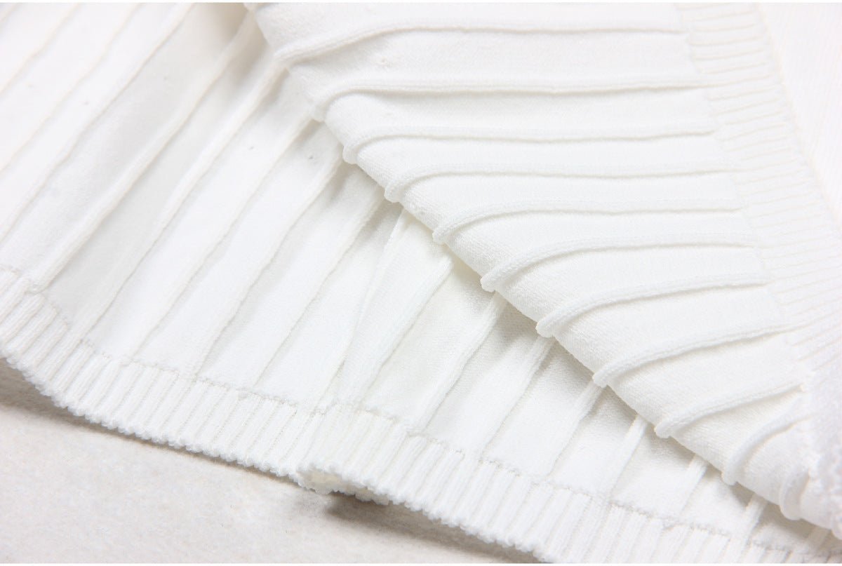 Dress - Maxi Length A - Line Silhouette - Ribbed Texture - Form - Fitting - Button - Down Front