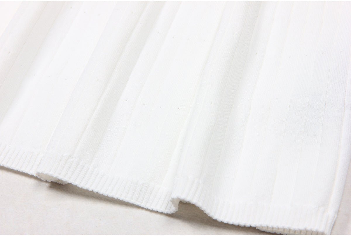 Dress - Maxi Length A - Line Silhouette - Ribbed Texture - Form - Fitting - Button - Down Front