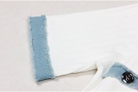 Dress - Maxi Length A - Line Silhouette - Ribbed Texture - Form - Fitting - Button - Down Front