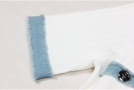 Dress - Maxi Length A - Line Silhouette - Ribbed Texture - Form - Fitting - Button - Down Front