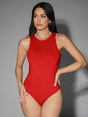 Dylan Bodysuit - High Stretch Fabric - Slim Fit - Casual Style - Sleeveless Length - Round Neckline - Natural (mid Waist) Waist Line