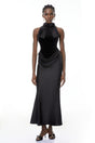 Ecaterina Black Bow Detail Corset Top  Skirt Set